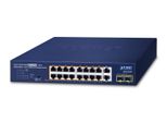 Planet Technology Corp. GSD-2022P Planet 16-Port Ge 802.3At + 2-Port Ge + 2-Port 1000X Sfp