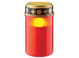 No-Name 60335 Luce Grave A Led, Rossa, Rosso-Oro - Con Effetto Tremolante Realistico, Bianco Caldo (2700 K), A Batteria (2X Aa), Per Uso Interno Ed Esterno (IP44)