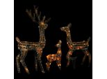 Led Renna Famiglia Decorazione Di Natale Acrilico 300 Led Colorati