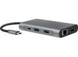 Logilink UA0382 Logilink Dockingstation Usb 3.2 Gen1,Usb-C,8-Port,Pd,Silber