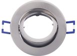 Faretto Da Incasso GU10 Cornice Orientabile Ø68Mm Foro Alluminio Incl. Attacco GU10 Per Lampadine Led Nichel Tondo