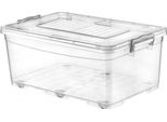 Contenitore Di Stoccaggio Scatola Trasparente Scatola Di Plastica Scatola Pieghevole Scatola Con Ruote 40L