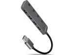 Axagon Axagon HUE-MSA Superspeed USB-A Switch Hub 4X Usb 3.0 Attivo - 20 Cm Nero Usb 3.2 Gen 1 (3.1 Gen 1) Type-A 5000 Mbit/S Grigio