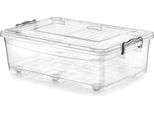 Contenitore Di Stoccaggio Scatola Trasparente Scatola Di Plastica Scatola Pieghevole Scatola Con Ruote 30L