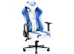 Sedia Da Gioco Diablo X-Player Sedia Da Ufficio Tessuto 3D Braccioli Design Ergonomico Cuscino Collo/Glutei Bianco Gelo / Bianco Normale L