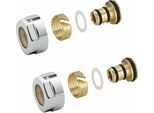 Raccordo A Compressione Alupex 16 Mm, Cromo