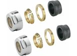 Raccordo A Compressione In Ottone 15 Mm, Acciaio Inox Satinato