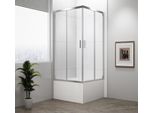 Polysan Carmen - Cabina Doccia 900X900X1650 Mm, Alluminio Lucido/Vetro Trasparente MD5116