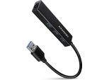 Axagon Axagon HMA-GL3A Multiport-Hub Usb 3.0 Typ A Gbit-Lan 3X USB-A Microsd Wired Usb 3.2 Gen 1 (3.1 Gen 1) Type-A Nero