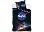 Carbotex Cotone Biancheria Da Letto 140X200 Nasa Nero Cosmo Cosmonauta Federa 70X90 C24
