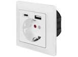 Logilinkpa0262 Presa Da Incasso Logilink, 1X Cee 7/3, 1X USB-A, 1X USB-C
