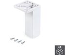 Emuca Smartfeet Piede D'arredo Regolabile Trasparente Trasparente Taglia Unica
