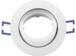 Faretto Da Incasso GU10 Cornice Girevole Ø68Mm Foro Alluminio Incl. Attacco GU10 Per Lampadine Led Bianco Rotondo