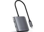 Satechi - Hub USB-C A 4 Porte - Adattatore Quad USB-C Grigio Scuro