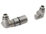 Sapho Corner - Set Di Valvole Termostatiche Triassiali Di Collegamento, A Sinistra, In Acciaio Inox Spazzolato CP1511LS