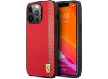 Ferrari Fesaxhcp13Xre Custodia Rigida Per Iphone 13 Pro Max6,7 Czerwony/Rosso On Track Carbon Stripe