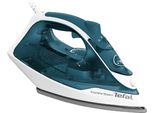 Tefal FV2839E0 Ferro Da Stiro A Secco E A Vapore Piastra Cerilium 2400 W Blu - Bianco (FV2839E0)