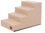 Hobbydog Gradini Per Cani Inari, Per Animali Malati E Anziani, Ausilio All'ingresso, Rampa Due Misure - 4 Gradini - 60 X 40 X 40 Cm [Misura: L] - Beige