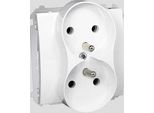 Contatto-Simon Modulo Base Presa Doppia 16A IP20 Bianco - BMGZ2M.01/11