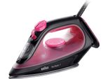 Braun Texstyle 1 Ferro Da Stiro A Secco E A Vapore Piastra In Ceramica 2000 W Nero, Viola