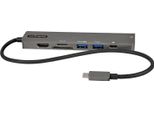 Startech.Com Adattatore Multiporta Usb C - Da USB-C A Hdmi 2.0 4K 60Hz, 100W Power Delivery Pass-Through, Slot Sd/Microsd, Hub Usb 3.0 A 2 Porte - Usb Type-C Mini Dock - Cavo Integrato Da 30Cm