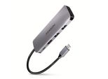 Axagon Axagon HMC-5 Dock/Replicatore Di Porte Per Computer Portatili Usb 3.2 Gen 1 (3.1 Gen 1) Cablato Type-C Grigio