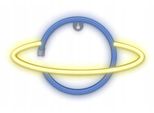 Insegna Led De Neon Con Batteria / Luce Led Usb Insegna Luminosa Per La Casa Luce Notturna Saturn - Giallo/Blu