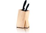 Banquet Supporto In Legno Per Coltelli In Ceramica Brillante 24,5 Cm, Con Setole