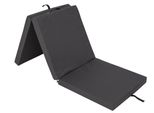 Hobbygarden Materasso Pieghevole Ben - 180×65×6 Cm, Pieghevole, Letto Per Ospiti E Tappetino Da Palestra, Rivestimento Aloba, Facile Da Pulire E Mobile Grigio