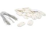 Set Natur Con 26 Chiusure A Rete - Setacci E Canali In Plastica - Bianco - (Fascetta + 14 Cm Di Filo Plastificato)