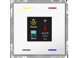Mdt BE-TAS63T4.01 Pulsante Smart 63 4-Gang Con Display A Colori+Sensore Di Temperatura Studio White Gl