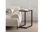 Sobuy FBT44-HG Comodino Tavolino Tavolino Da Caffè Tavolino Da Divano Tavolino Per Laptop Tavolino Per La Cura Grigio Chiaro Wd Circa: 30X60X40Cm