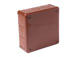 Scatola Di Derivazione Da Superficie Per Ambienti Umidi 051-02 Scatola Di Derivazione Con Raccordo A Vite In Gomma Scatola Di Derivazione Marrone 118X118X46 Mm Viplast