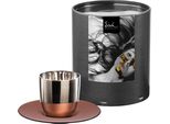 Eisch Bicchiere Da Caffè Espresso 109/6 Platino-Rame Sottobicchiere Gr Cosmo Collect 70510910