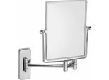 Specchio Cosmetico Da Appendere Quadrato, 150X205 Mm, Cromo