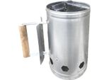 Accendino Per Barbecue Per Carbonella E Bricchette Accendifuoco Manico In Legno Con Scudo Termico Diametro 16 Cm