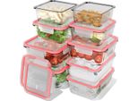 Classbach® Contenitori Per Alimenti In Vetro Con Coperchio | Set Di 9 | Adatti Per Forno Microonde Lavastoviglie Congelatore | Meal Prep Boxes In Vetro | C-FHD 4011 G