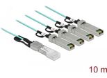 Delock - Cavo Di Collegamento Diretto - Da Qsfp+ (M) A Sfp+ (M) - 10 M - 3 Mm - Fibra Ottica - SFF-8436 - Cavo Ottico Attivo (Aoc)