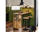 Sobuy FWT98-PF Tavolo Da Bar Tavolo Da Pranzo Con Piano Di Lavoro Allungabile Sala Da Pranzo Tavolo Da Balcone Tavolo Da Cucina Tavolo Bistrot Tavolo Alto Bancone Da Bar Tavolo Da Balcone Dal Design Industriale Ld Circa 120X95X(45+18) Cm
