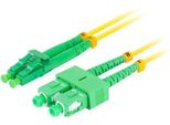 Lanberg Sm SC/APC-LC/APC Duplex Cavo Patch In Fibra Ottica 3,0Mm Lszh G657A1 2M Giallo