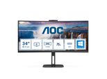 Aoc V5 CU34V5CW Led Display 86.4 Cm (34") 3440 X 1440 Pixels Wide Quad Hd Black"