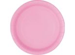 8 Piatti Di Carta Vera Rosa Chiaro 23 Cm