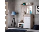 Parete Anticamera Tela 2 - Rovere Wellington / Bianco
