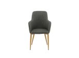 Sedia Da Pranzo Comfort Grigia, Decori In Rovere.