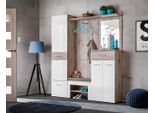 Parete Anticamera Tela 3 - Rovere Wellington / Bianco