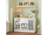 Sobuy FSB79-W Credenza Armadio Da Cucina Cassettiera Armadio Da Corridoio Buffet Armadio Di Stoccaggio