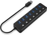Gembird UHB-U3P7P-01 7-Port Usb 3.1 (Gen 1) Hub With Switches Black