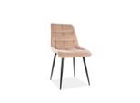 Sedia Da Pranzo Imbottita Lya - Beige / Nero