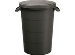 Cestino Per Rifiuti Con Maniglie Cestino Per Rifiuti Keden Smooth - Nero 80 Litri