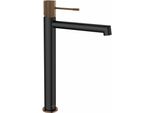 Sapho Solaria - Miscelatore Per Lavabo, Nero Opaco/Rame WD006PG